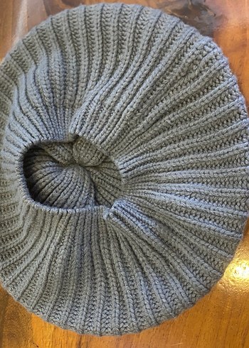 Gri Kadın Triko Bere - Görsel 3