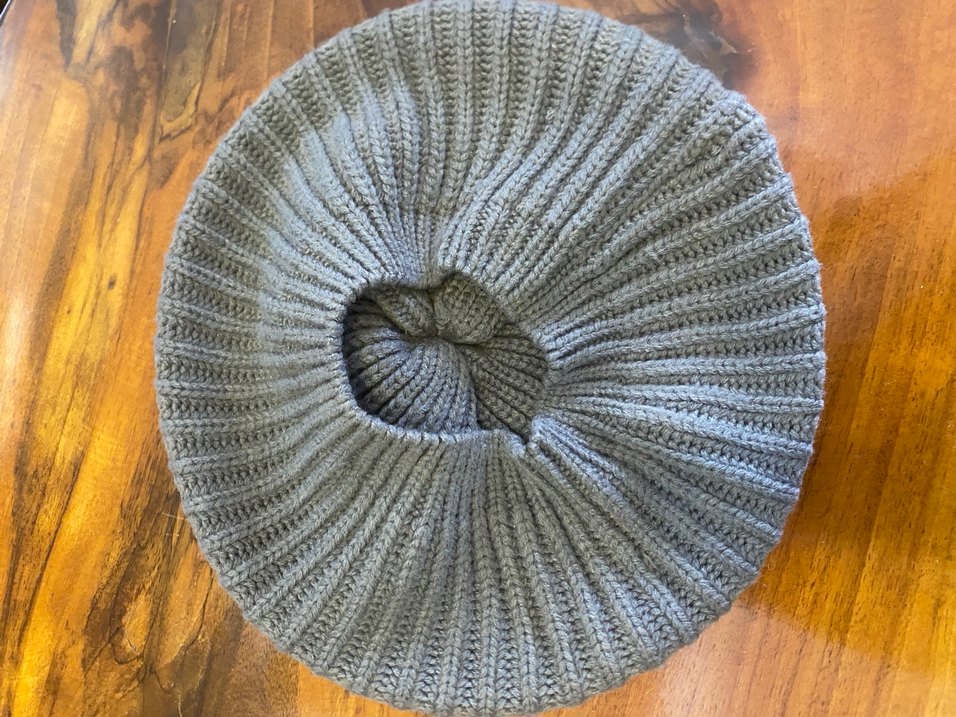 Gri Kadın Triko Bere - Görsel 4