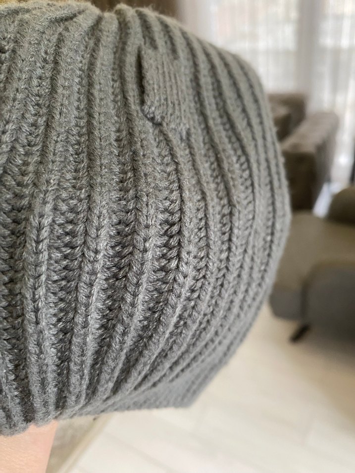 Gri Kadın Triko Bere - Görsel 5