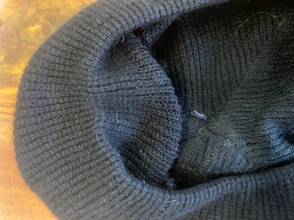 Siyah Kadın Yün Örgü şapka - Görsel 3