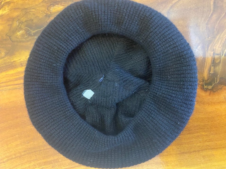 Siyah Kadın Yün Örgü şapka - Görsel 2