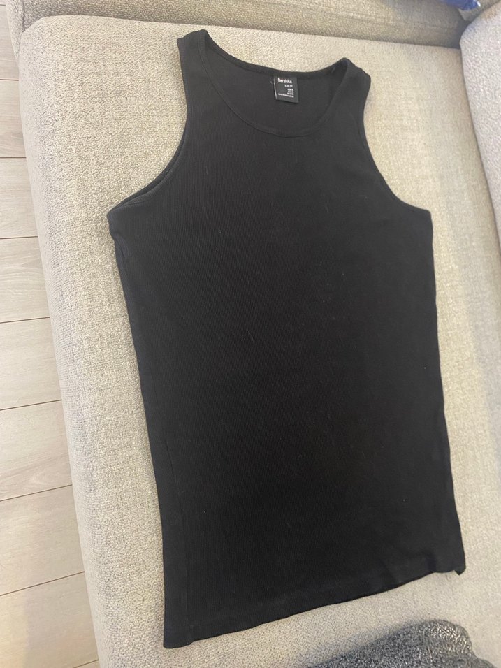 Bershka Siyah sporcu Atleti slim fit M - Görsel 3