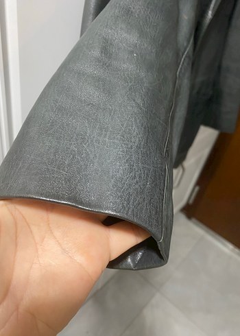 Pierre Cardin antrasit  gerçek deri Erkek Ceket 56 - Görsel 9