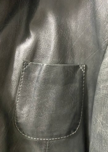 Pierre Cardin antrasit  gerçek deri Erkek Ceket 56 - Görsel 12