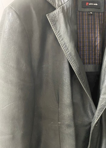 Pierre Cardin antrasit  gerçek deri Erkek Ceket 56 - Görsel 10