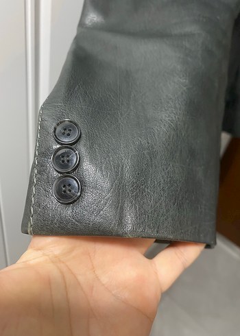 Pierre Cardin antrasit  gerçek deri Erkek Ceket 56 - Görsel 7