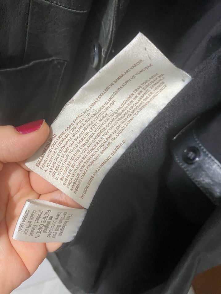 Pierre Cardin antrasit  gerçek deri Erkek Ceket 56 - Görsel 4