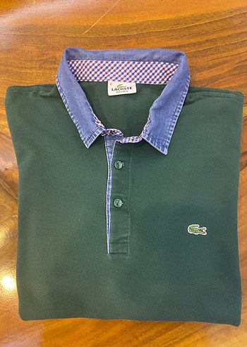 Orijinal  Lacoste Koyu Yeşil Polo Tişört L - Görsel 10