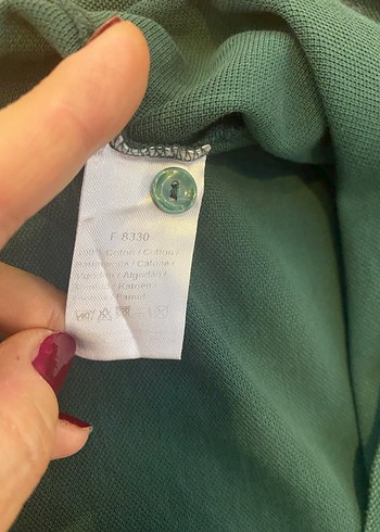 Orijinal  Lacoste Koyu Yeşil Polo Tişört L - Görsel 7