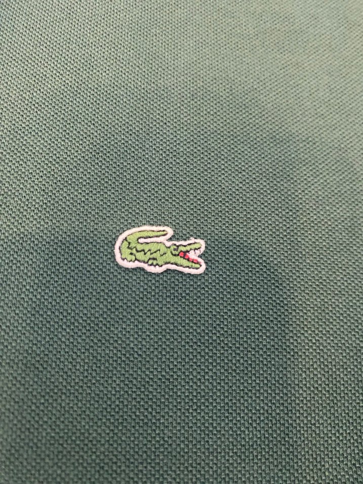 Orijinal  Lacoste Koyu Yeşil Polo Tişört L - Görsel 3