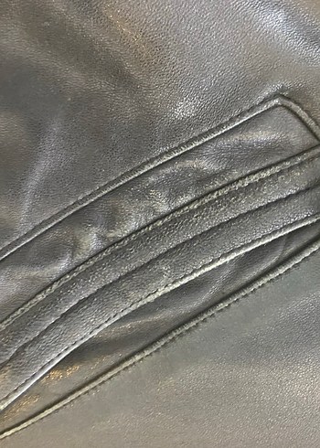 Siyah gerçek Deri Erkek Ceket 56-58 - Görsel 14