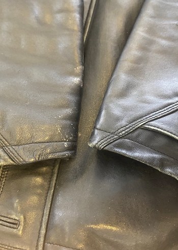 Siyah gerçek Deri Erkek Ceket 56-58 - Görsel 16