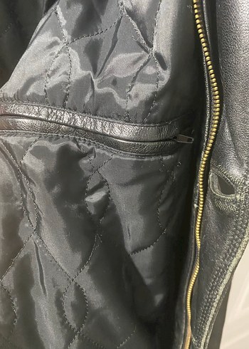 Siyah gerçek Deri Erkek Ceket 56-58 - Görsel 7