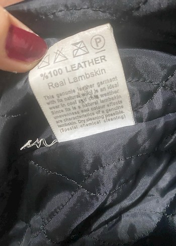 Siyah gerçek Deri Erkek Ceket 56-58 - Görsel 6