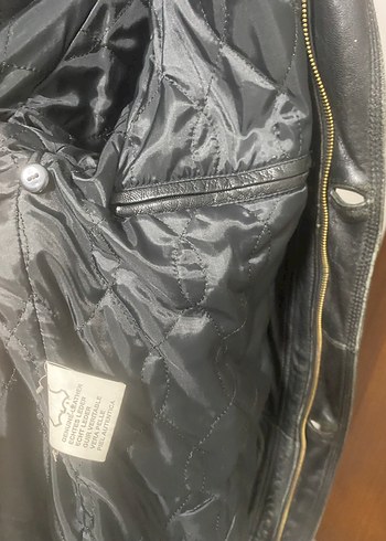 Siyah gerçek Deri Erkek Ceket 56-58 - Görsel 4