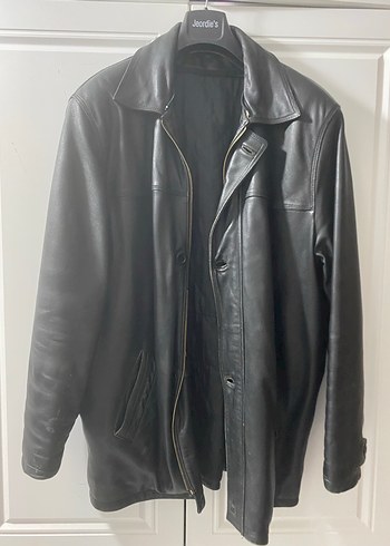 Siyah gerçek Deri Erkek Ceket 56-58 - Görsel 3