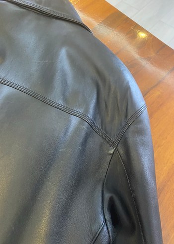 Siyah gerçek Deri Erkek Ceket 56-58 - Görsel 11