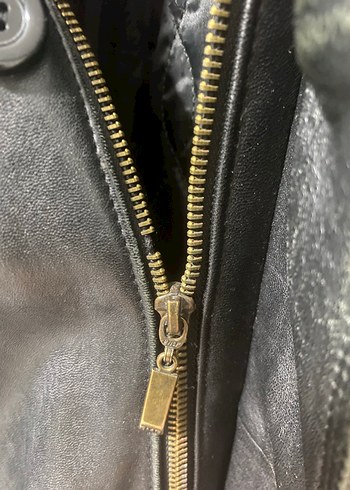 Siyah gerçek Deri Erkek Ceket 56-58 - Görsel 19