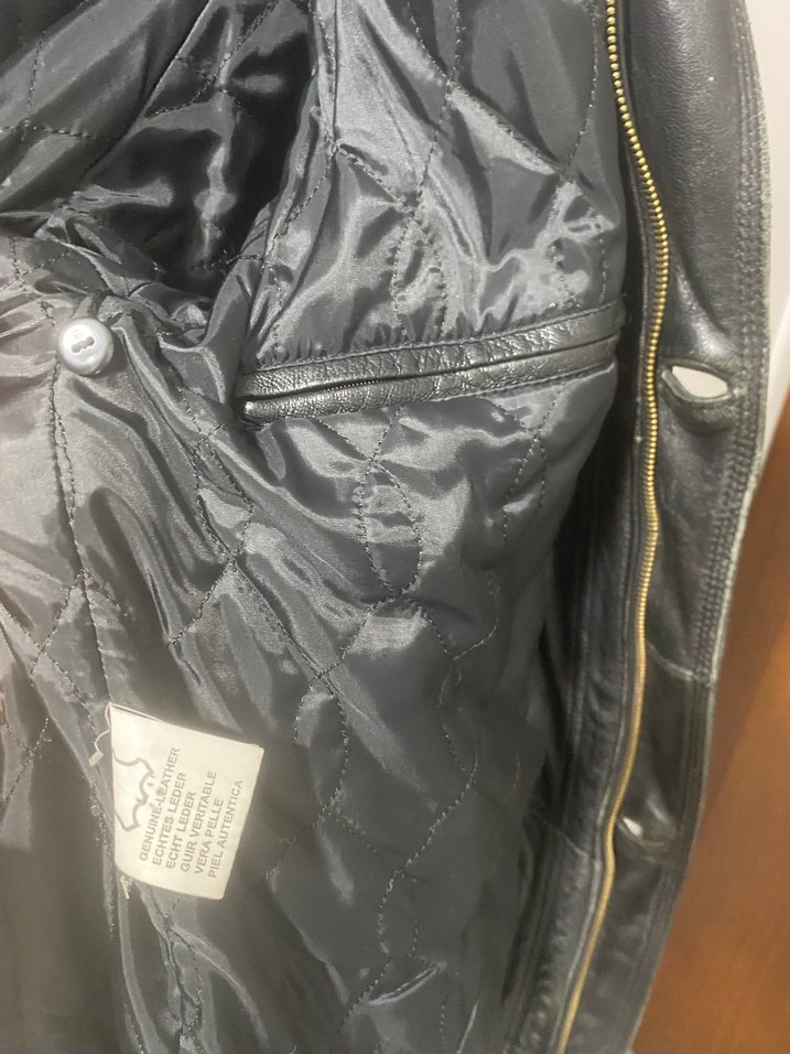 Siyah gerçek Deri Erkek Ceket 56-58 - Görsel 4