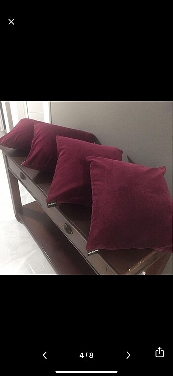 Beden bordo Renk Bordo yastık kılıfı