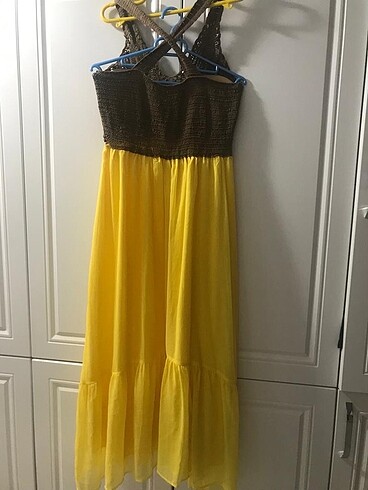 Zara Zara marka şifon askılı elbise S