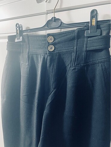 xl Beden siyah Renk Siyah kalın esnek kumaş pantolon 42