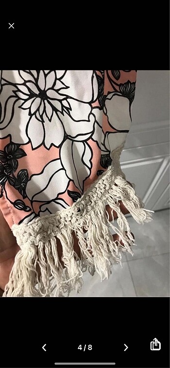 Zara desenli plaj kıyafeti S-36 - Görsel 4