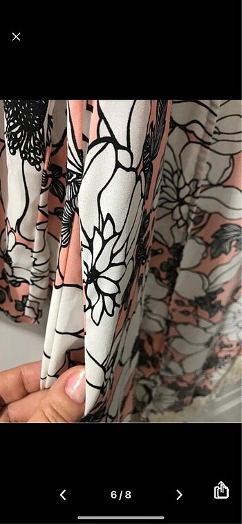 Zara desenli plaj kıyafeti S-36 - Görsel 6