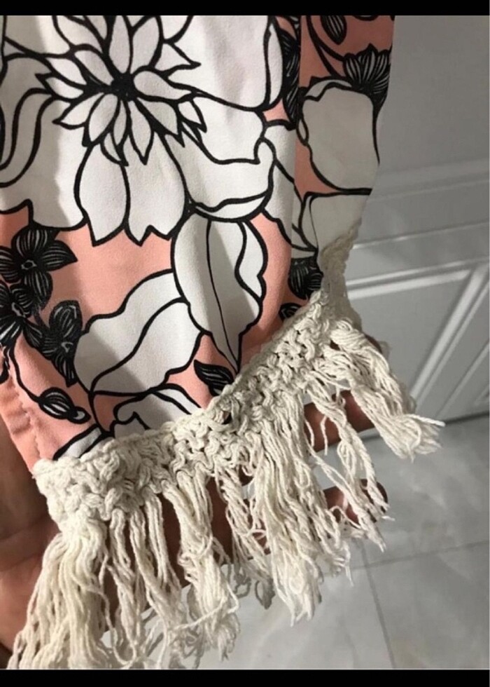 Zara desenli plaj kıyafeti S-36 - Görsel 4