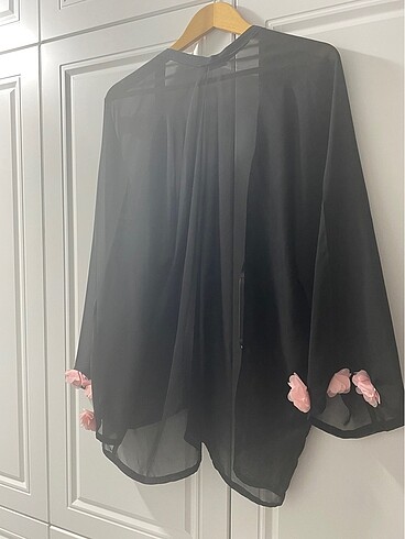 Siyah pembe güllü tül pareo 2-3 xl - Görsel 10