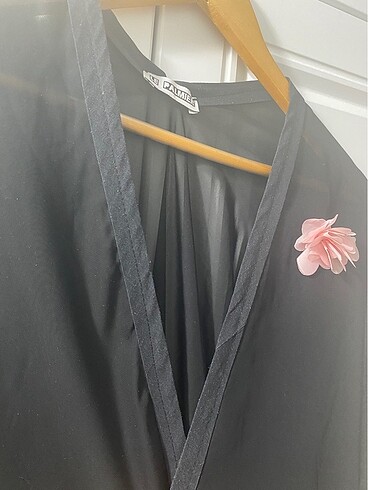 Siyah pembe güllü tül pareo 2-3 xl - Görsel 8