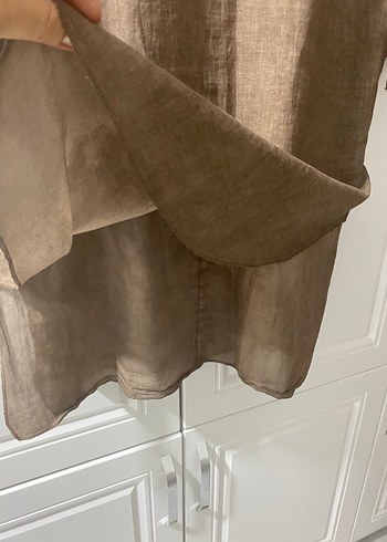 Diğer Bohem Keten bol Tunik Midi L-XL