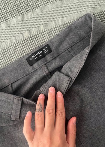 Pull and Bear Pull Bear Gri Melanj Kumas Pantolon