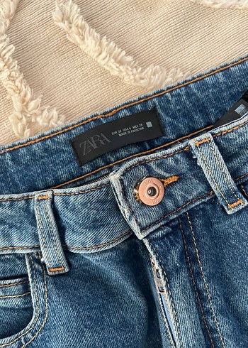 Zara Mavi Denim Jean Yuksek Bel