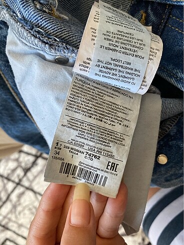 34 Beden mavi Renk Pantolon