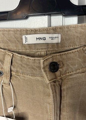 34 Beden Mango düşük bel wideleg jean