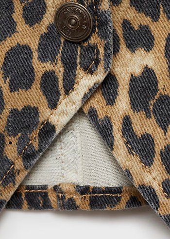 Mango Leopar Desenli Straplez Mini Büstiyer - Görsel 7