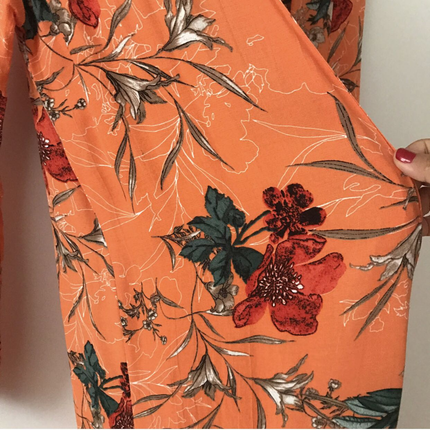 m Beden turuncu Renk Kimono elbise