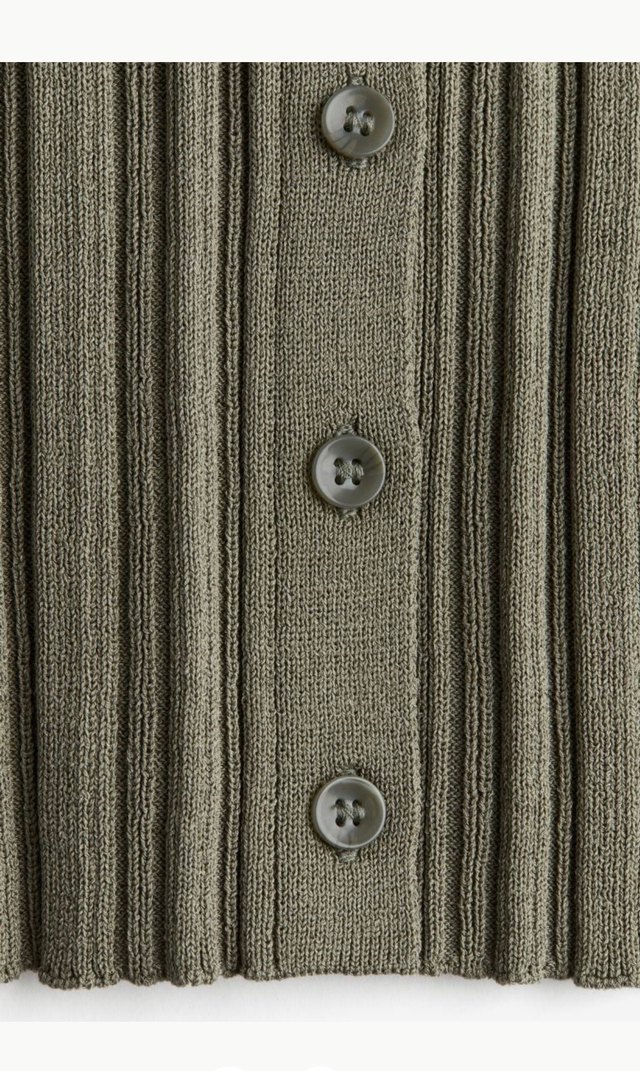 H&M lastik örgülü triko hırka - Görsel 5