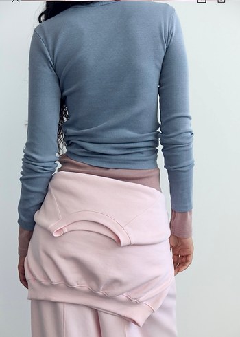 Zara fitilli tişört - Görsel 4