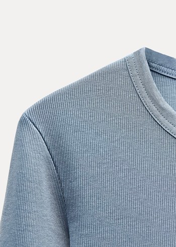 Zara fitilli tişört - Görsel 7