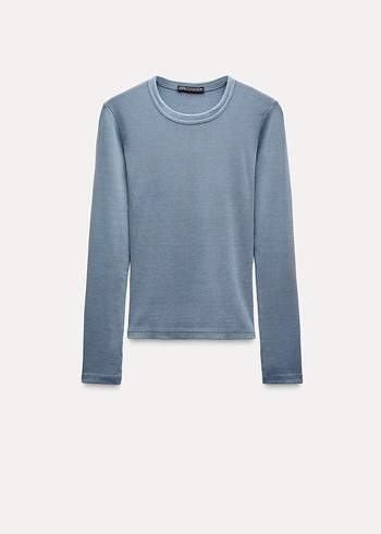 Zara fitilli tişört - Görsel 5