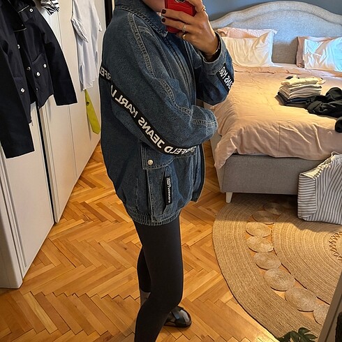 xs Beden Karl Lagerfeld bomber jean ceket