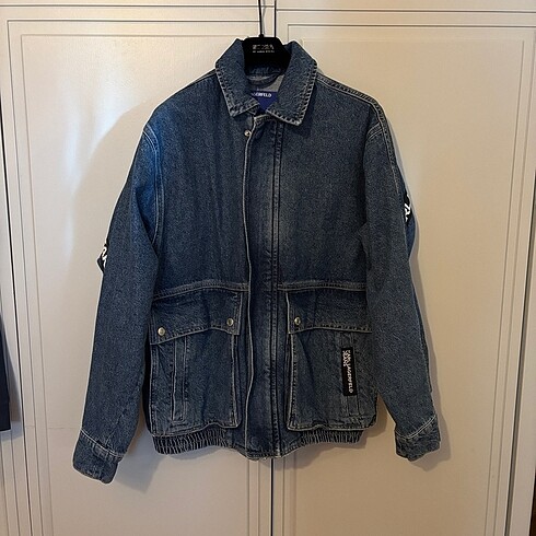 xs Beden mavi Renk Karl Lagerfeld bomber jean ceket