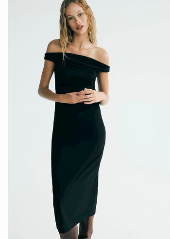 Zara midi şık elbise