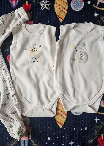 Uzun Kollu Beyaz Nakışlı Erkek Bebek Tulum - Görsel 2