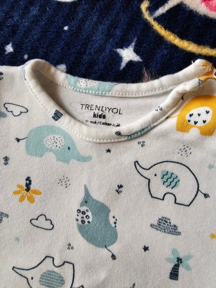 Renkli Baskılı Erkek Bebek Kısa Kollu Body - Görsel 2