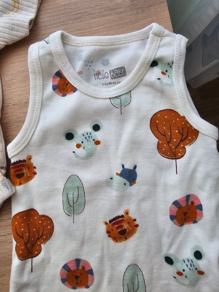 Bebek Erkek Kısa Kollu Örme Body Seti - Görsel 5