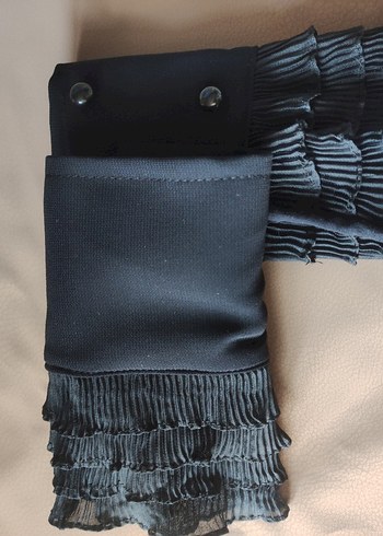 Piliseli Siyah Gotik Hamile Eteği - Görsel 3