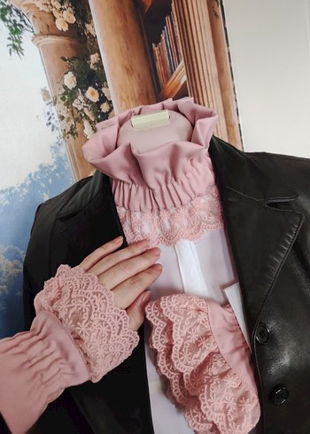 pudra Dantel Detaylı Kadın kolluk - Görsel 4